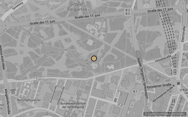 Map showing location of Staatliche Museen zu Berlin