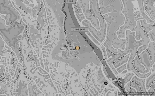 Map showing location of The Getty
