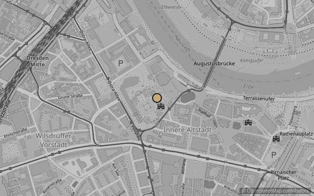 Map showing location of Gemäldegalerie Alte Meister Dresden