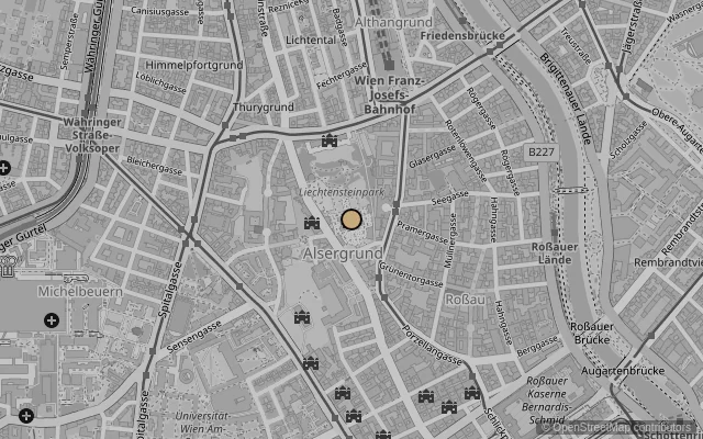 Map showing location of Liechtenstein Museum Vienna