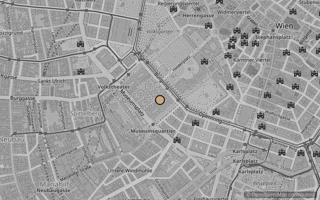 Map showing location of Kunsthistorisches Museum Wien