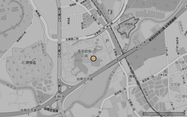 Map showing location of Chimei Museum