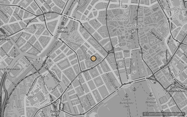 Map showing location of Foundation E.G. Bührle