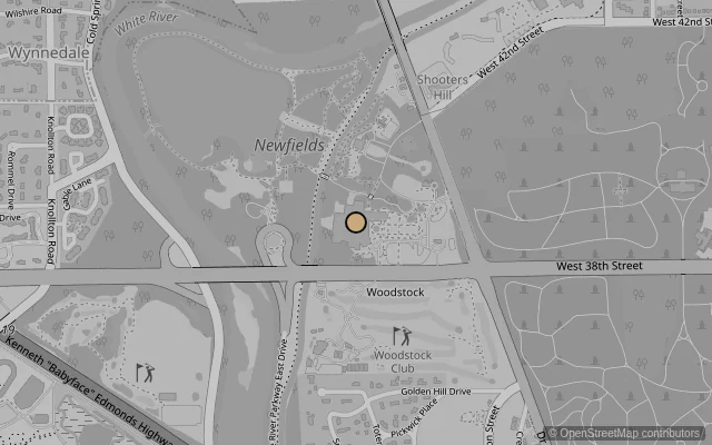 Map showing location of Indianapolis Museum of Art