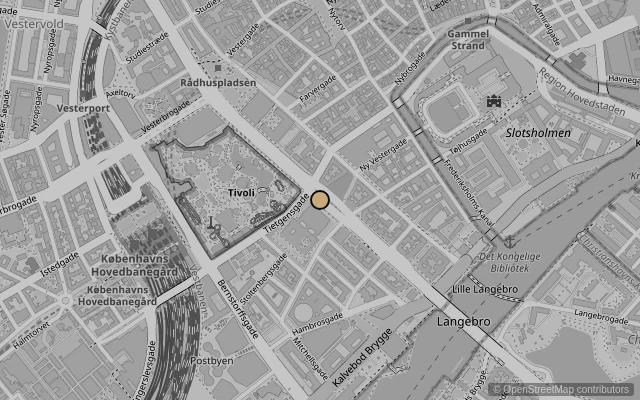 Map showing location of Ny Carlsberg Glyptotek