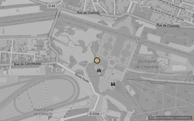 Map showing location of Musée Condé