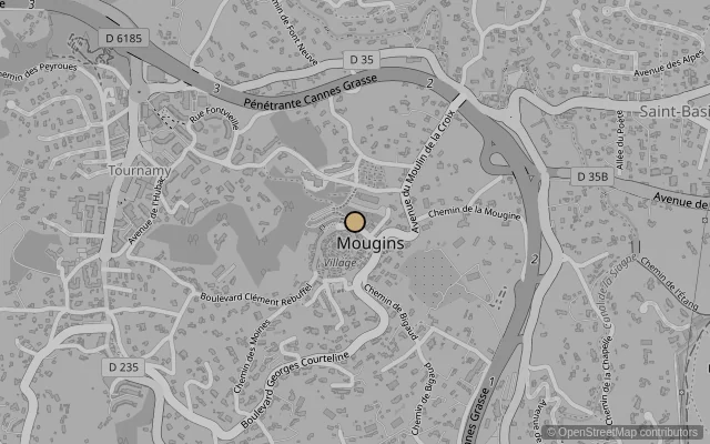 Map showing location of FAMM (Femmes Artistes du Musée de Mougins)