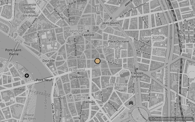 Map showing location of Musée des Augustins