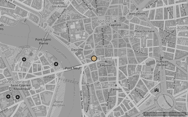 Map showing location of Bemberg Foundation Toulouse