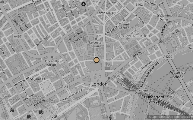 Map showing location of National Portrait Gallery (London)