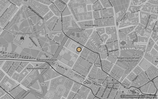 Map showing location of Nasjonal Museet (Norway)