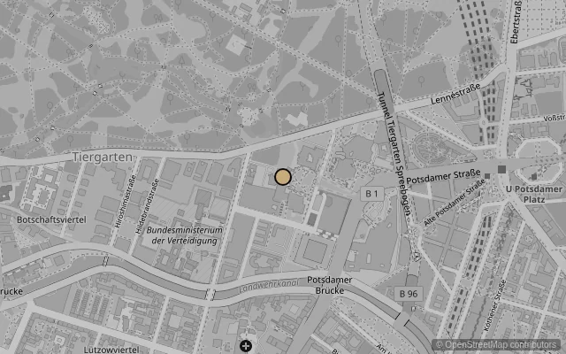 Map showing location of Gemäldegalerie