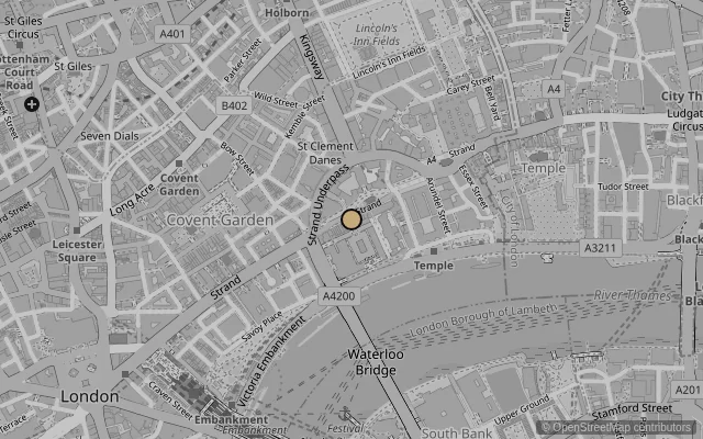 Map showing location of The Courtauld Gallery