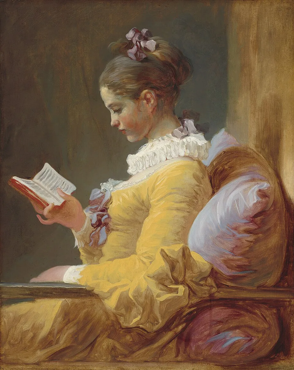 A Young Girl Reading by Jean-Honoré Fragonard, 1770