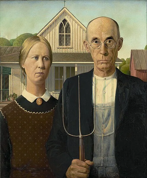 American Gothic by Grant Wood, 1918
