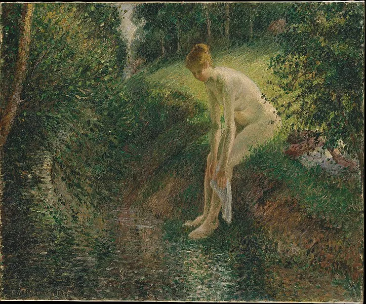 Bather in the Woods by Camille  Pissarro, 1895