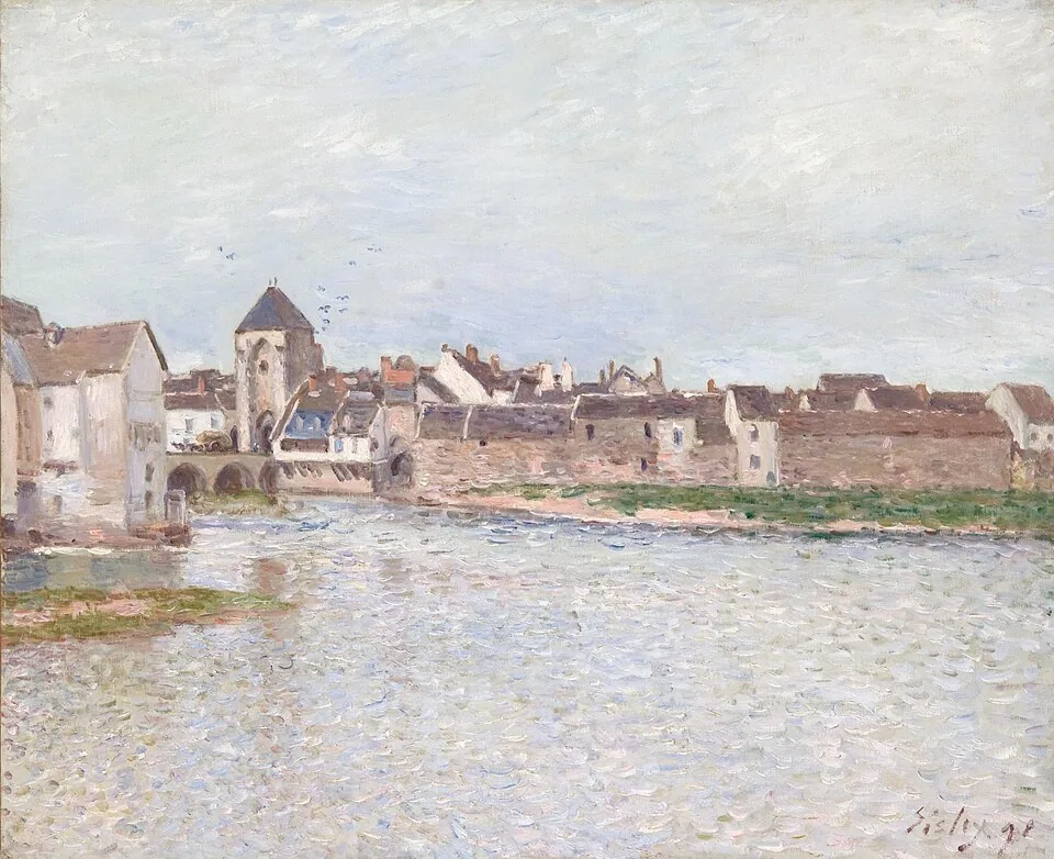 Bridge at Moret-sur-Loing by Alfred Sisley, 1891