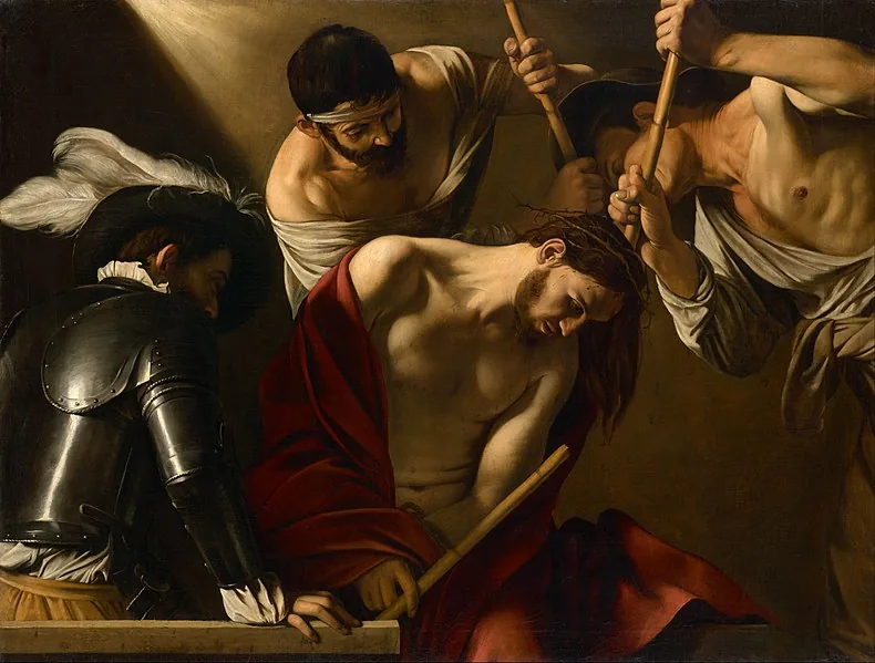 Christ Crowned with Thorns  by Michelangelo Merisi da  Caravaggio, 1601