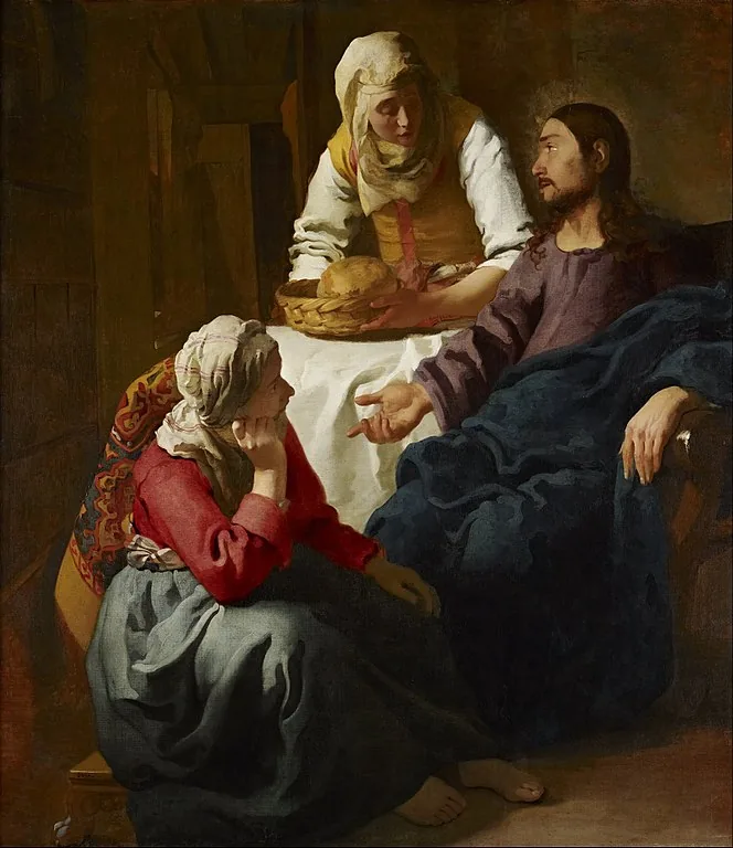 Christ in the House of Martha and Mary by Johannes  Vermeer, 1654