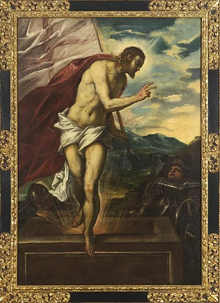 Cristo risorgente - The risen Christ by Jacopo Robusti, 1555