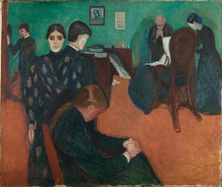 Death in the Sickroom by Edvard Munch, 1893