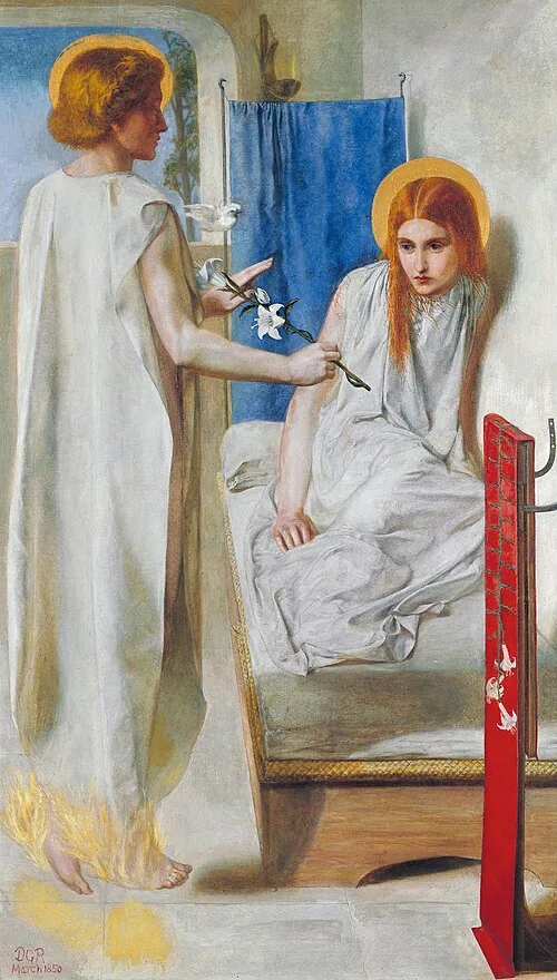 Ecce Ancilla Domini! by Gabriel Charles Dante Rossetti, 1849
