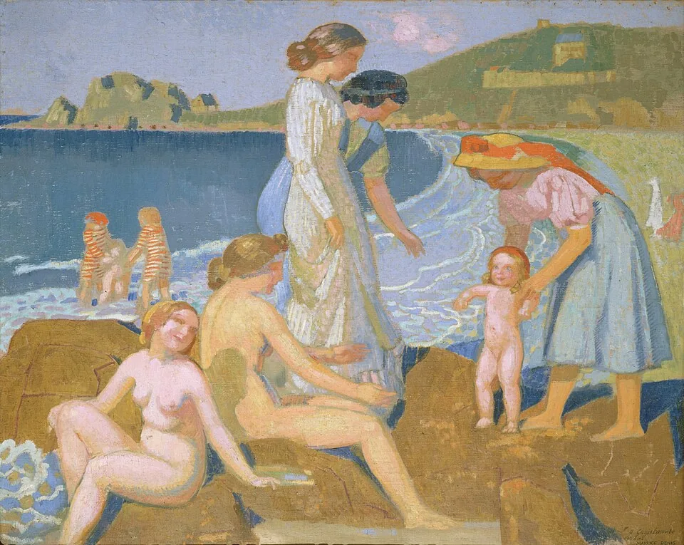 Female bathers at Perros-Guirec by Maurice Denis, 1912