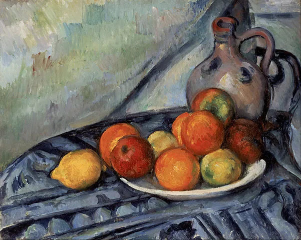 Fruit and a Jug on a Table by Paul Cézanne, 1890