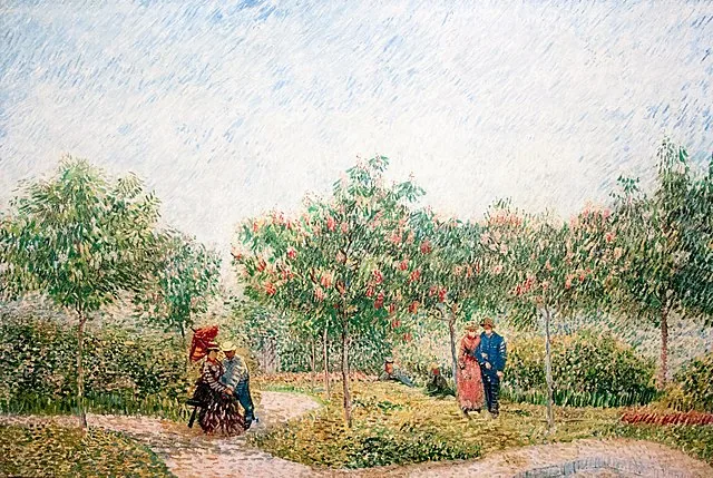 Garden with Courting Couples Square Saint-Pierre by Vincent van Gogh, 1887