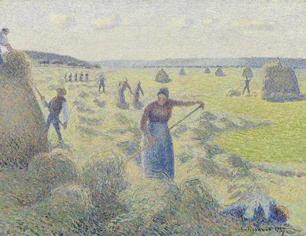 Haymaking, Éragny by Camille Pissarro, 1887