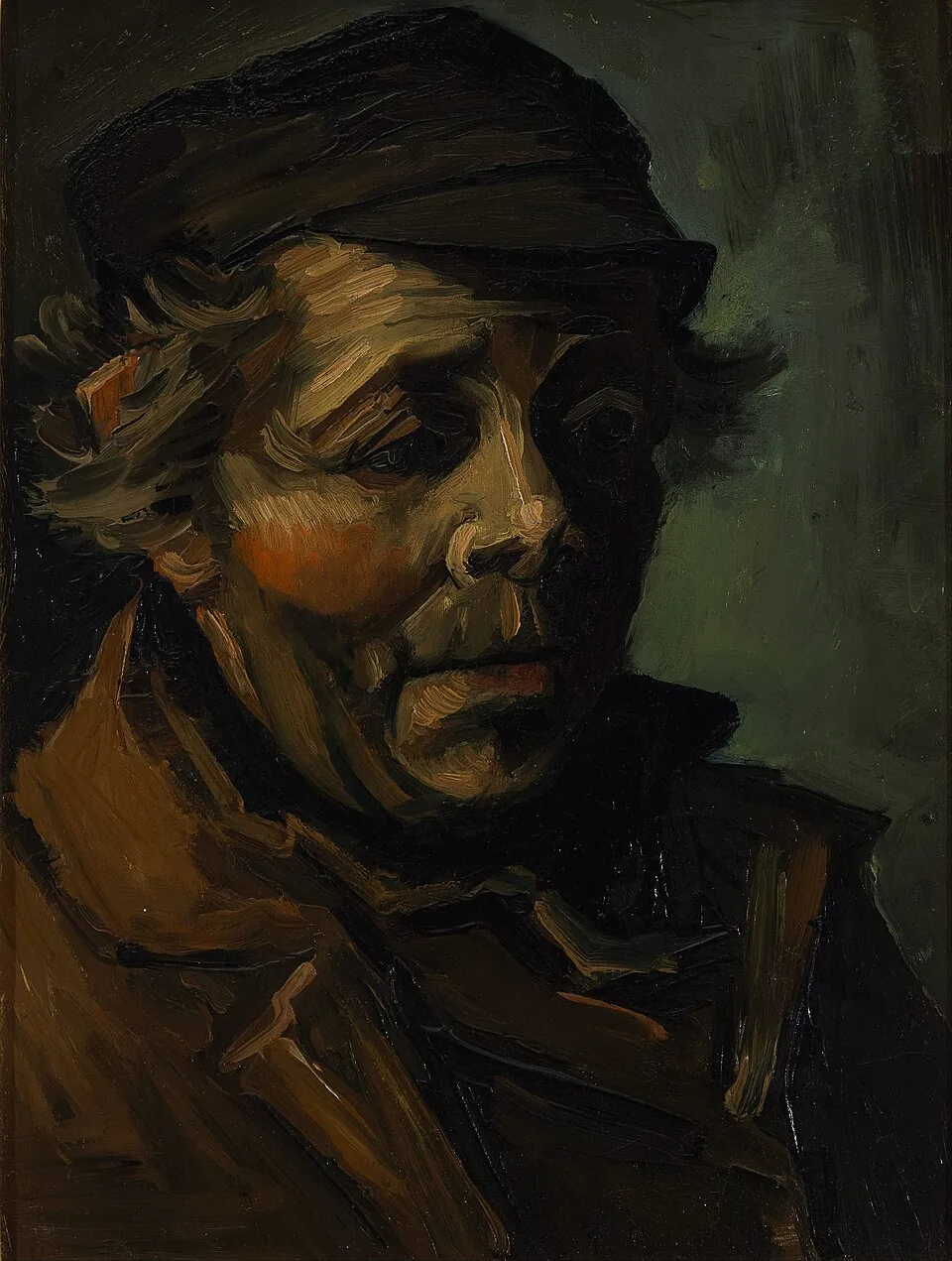 Head of a peasant by Vincent van Gogh, 1884