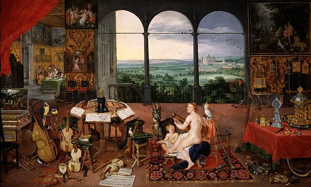 Hearing (The Five Senses in Five Paintings) by Jan  Brueghel the Elder, 1618