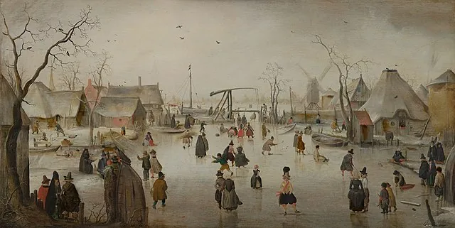 Ice Scene  by Hendrick  Avercamp, 1610