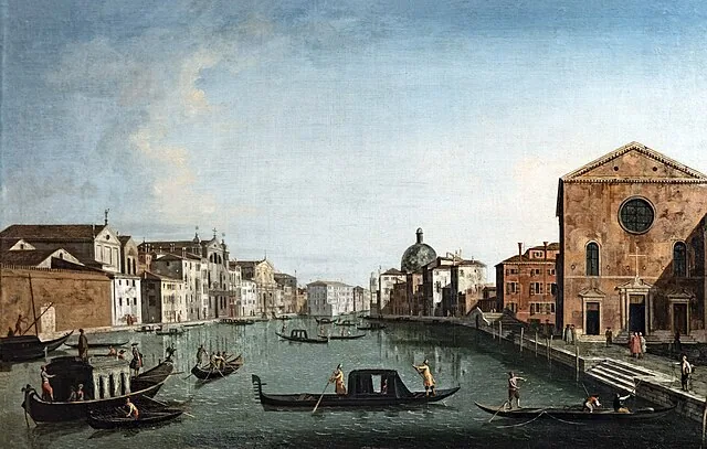 Il Canal Grande a Santa Lucia by Giovanni Antonio Canal, 1740