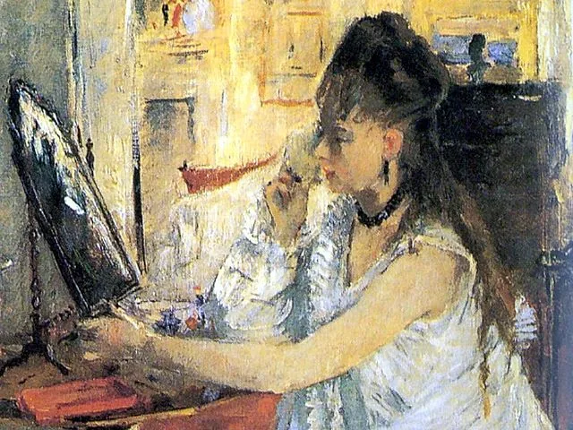 Jeune femme se poudrant by Berthe Morisot, 1877