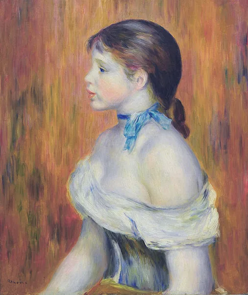 Jeune fille au ruban bleu by Pierre-Auguste Renoir, 1888