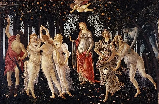  	
La Primavera by Sandro Botticelli, 1480