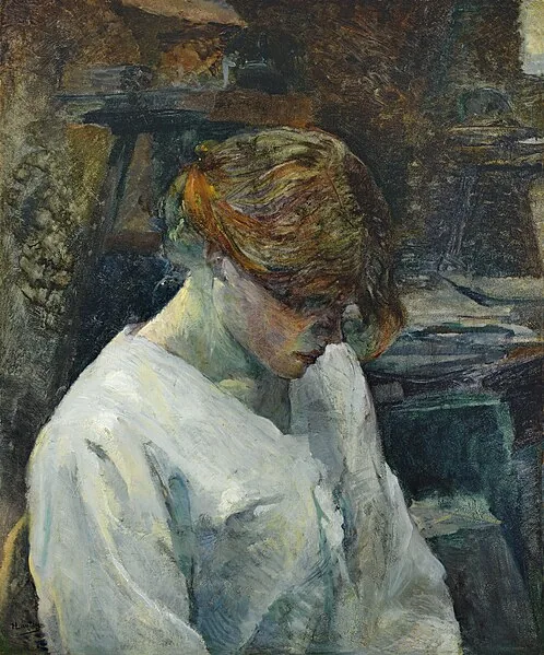 La Rousse in a White Blouse by Henri de Toulouse-Lautrec, 1889