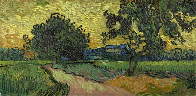 Landscape at Twilight by Vincent van Gogh, 1890