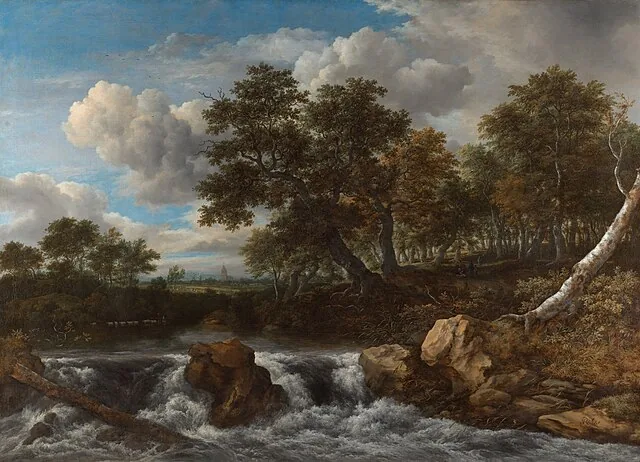  Landscape with Waterfall by Jacob   van Ruisdael, 1665