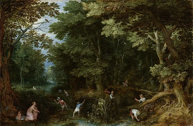 Latona and the Lycian Peasants  by Jan  Brueghel the Elder, 1605
