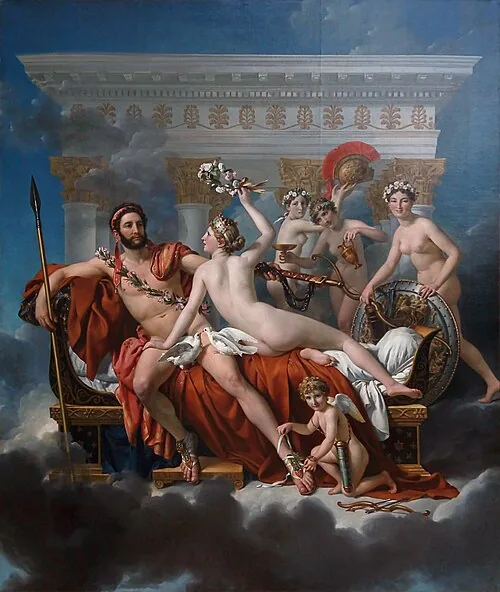 Mars Being Disarmed by Venus by Jacques-Louis David, 1824