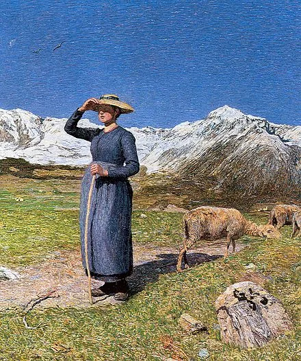 Mittag in den Alpen by Giovanni Segantini, 1891