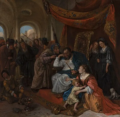 Moses and Pharaoh’s Crown by Jan Steen, 1670