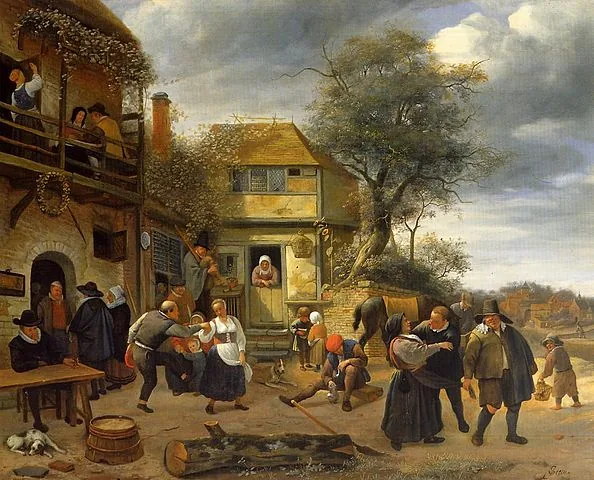  Peasants before an Inn by Jan Steen, 1655