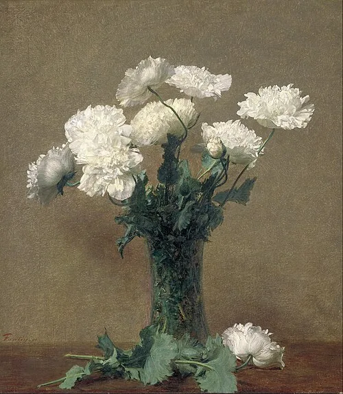Poppies by Ignace Henri Jean Theodore Fantin-Latour, 1891