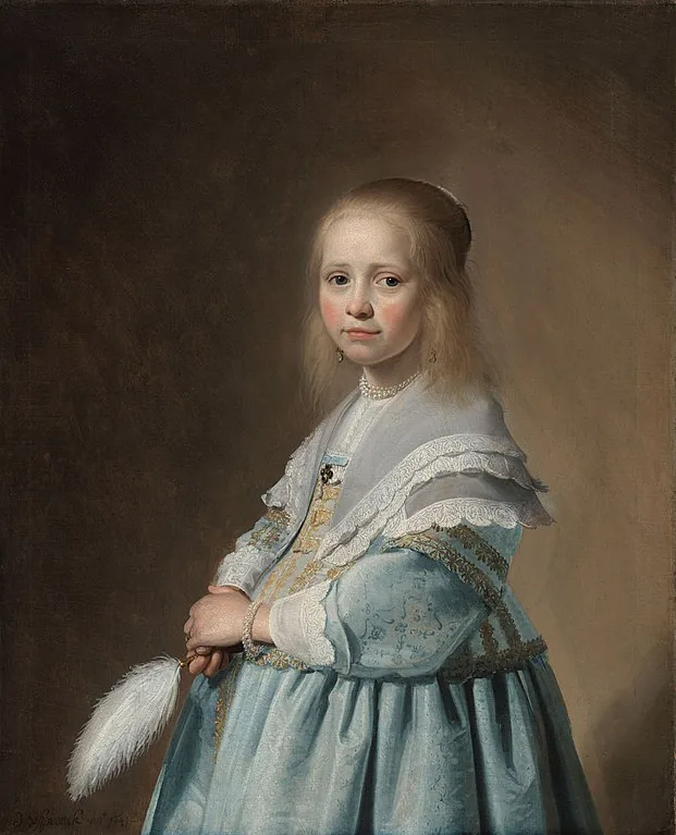 Portrait of a Girl dressed in Blue by Johannes  Verspronck, 1641
