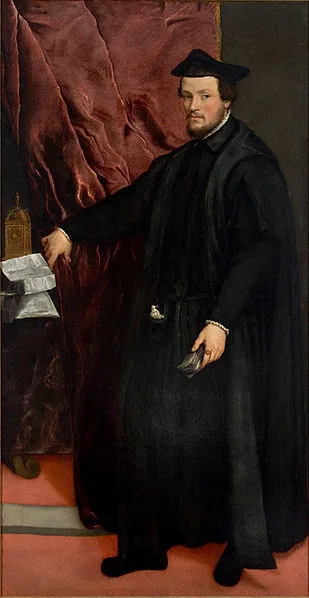 Portrait of Cardinal Cristoforo Madruzzo by Tiziano Vecellio, 1552
