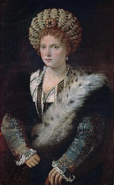 Portrait of Isabella d'Este by Tiziano Vecellio, 1534