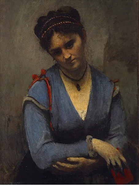 Portrait of Mariette Gambay by Jean-Baptiste-Camille Corot, 1869